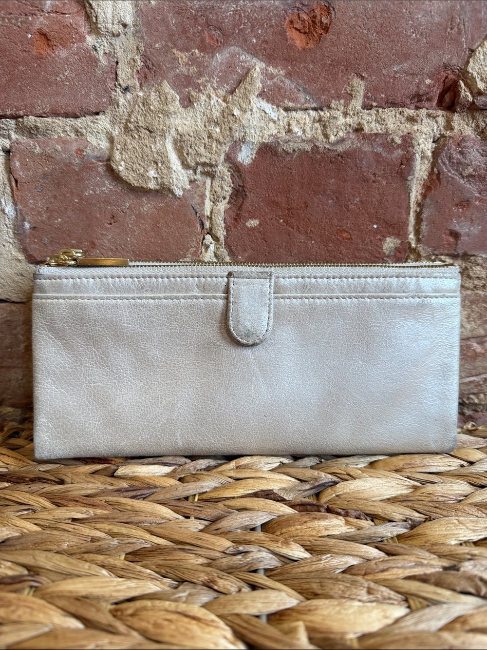 HOBO Leather double Zip Wallet